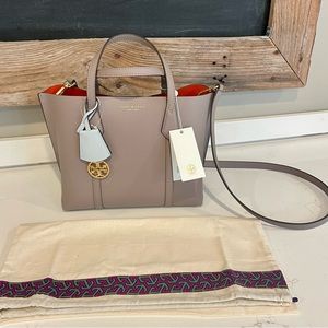 Tory Burch Perry small triple compartment tote NWT